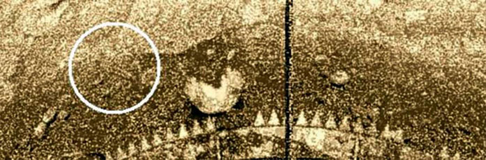 Фото 7. Объект &laquo;скорпион&raquo; появился на изображении примерно на 90-й минуте после посадки аппарата